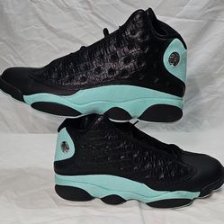 Jordan Air Jordan 13 Retro Island Green Black/Metallic Silver Leather 414571-030