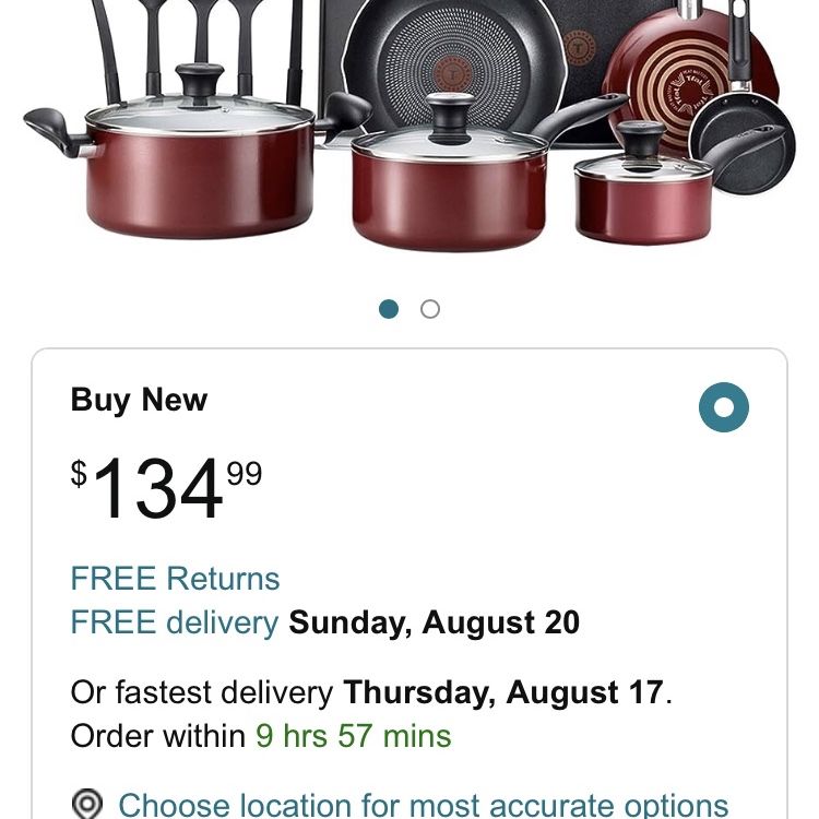 Neuvo / New Farberware 16 Piece High Performance Nonstick Pots And Pans  Cookware Set Teal for Sale in Pomona, CA - OfferUp