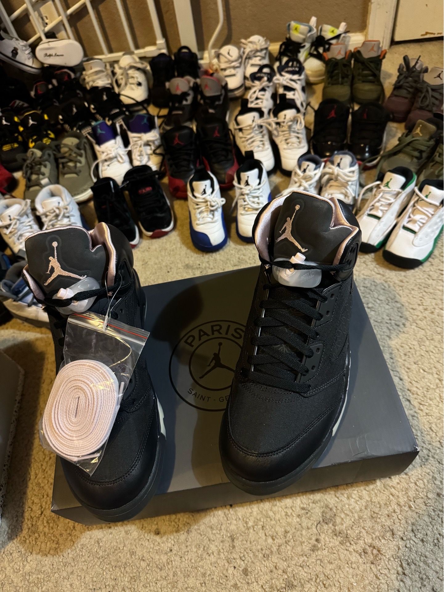 Jordan 5 Paris Saint Germain Off-Noir size 9