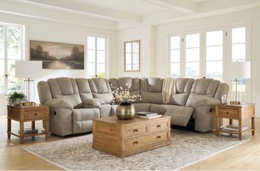 Large Reclining Sectional Sofa in Tan