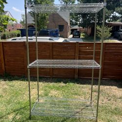 3-Tier Steel Wire Shelving Unit- 48”L x24”Wx 78”H