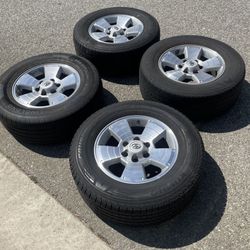 4 - 265/65r17 6x5.5 6x139.7 Toyota Tacoma 4runner Tundra Stock Wheels Rims With Good Tires Treads!