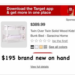 Twin Solid Wood Bunk Beds 