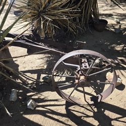 Antique Yard Art Plow And Mower