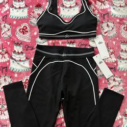 Alo Black Heartthrob Set $85 **READ DESCRIPTION**