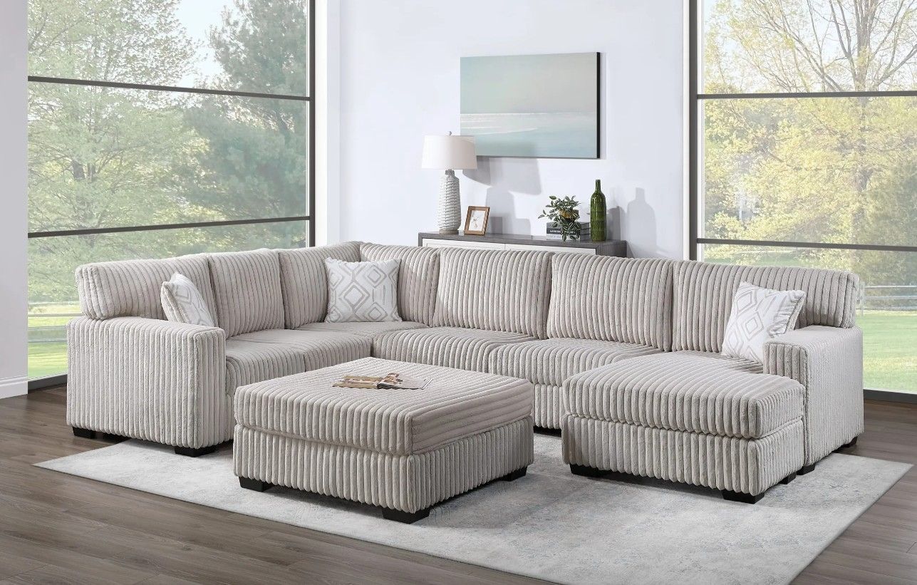 🔥3652 no credit needed delivery available 3 sided sectional special 🔥