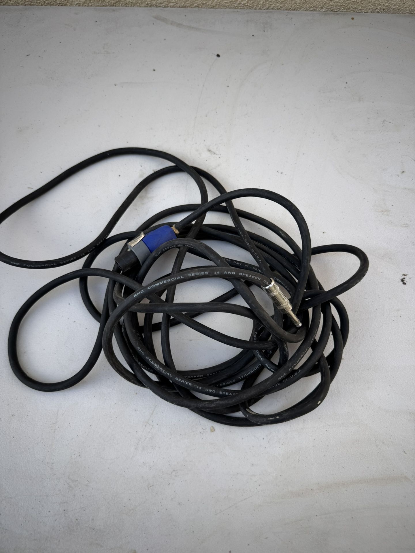 Livewire Elite 12g Speaker Cable Speakon to 1/4" Male 25 ft. Black