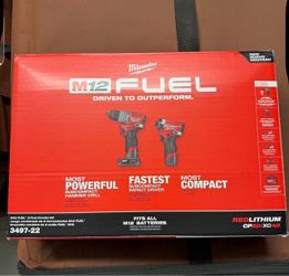 Milwaukee 3497-22 M12 FUEL 12V Cordless Li-Ion 2-Tool Combo Kit w/ 2 Batteries