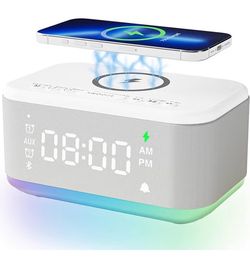 Digital Alarm Clock - Wireless Charger