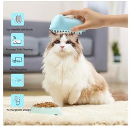 Steam brush for dogs and cats