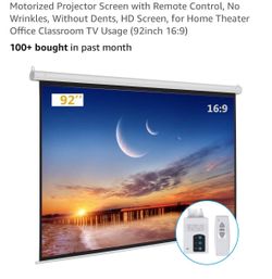 Motorized projector screen