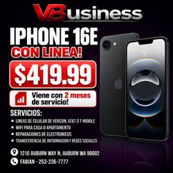 IPhone 16E con linea! $419 mas tax