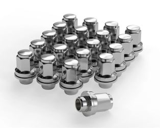 Aftermarket 20Pc Toyota 1.8" OEM Lug Nut Chrome 14mm x1.5 Fit 5 Lug Toyota Land Cruiser/Sequoia/Tundra