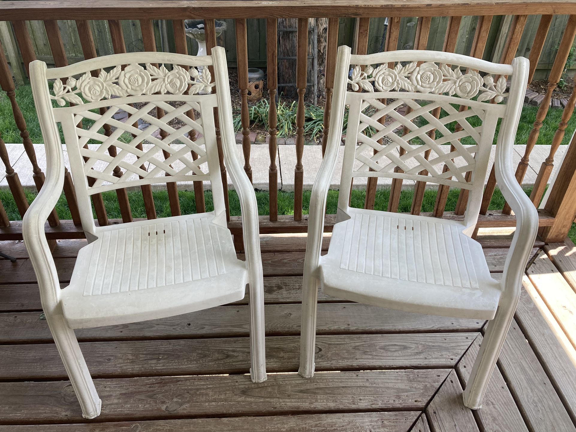 Pair of Nice Heavy Duty Outdoor Chairs.  *** Not the flimsy ones.  Originally $47. Each