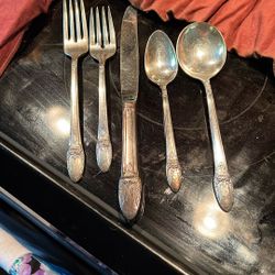 Sterling Silver Plated Utensils 