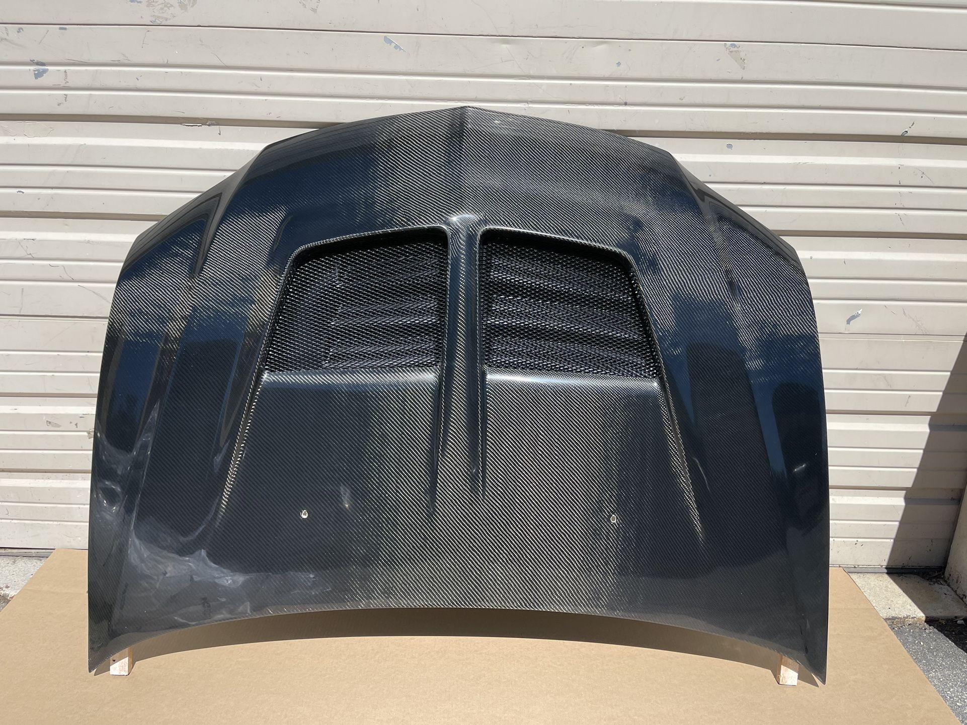 2003 2004 2005 Mitsubishi Lancer EVO 8 EVO8 EVO 9 EVO9 VIS Racing VRS Style Carbon Fiber Vented Hood