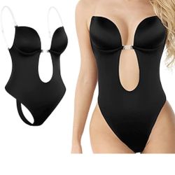 Faja moldeadora sin espalda, brasieres invisibles para mujer, body sin espalda, correa transparente con cuello en V profundo para fiestas, boda