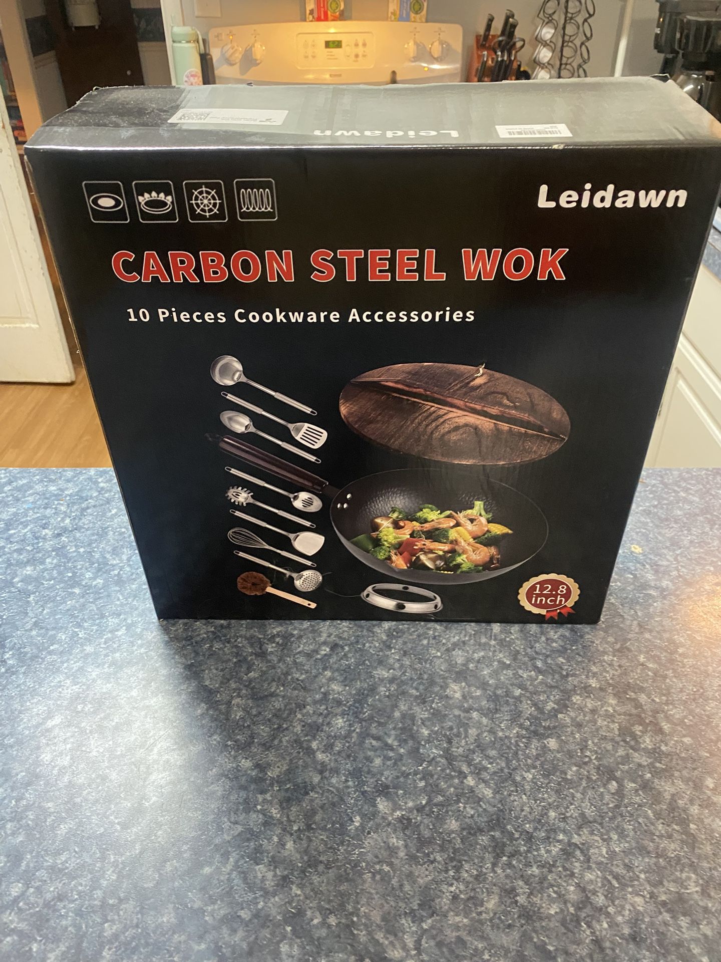 Carbon Steel Wok With Attachments-Brand New