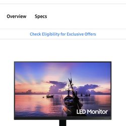 TWO 22” Inch Samsung Essential Monitor T35F