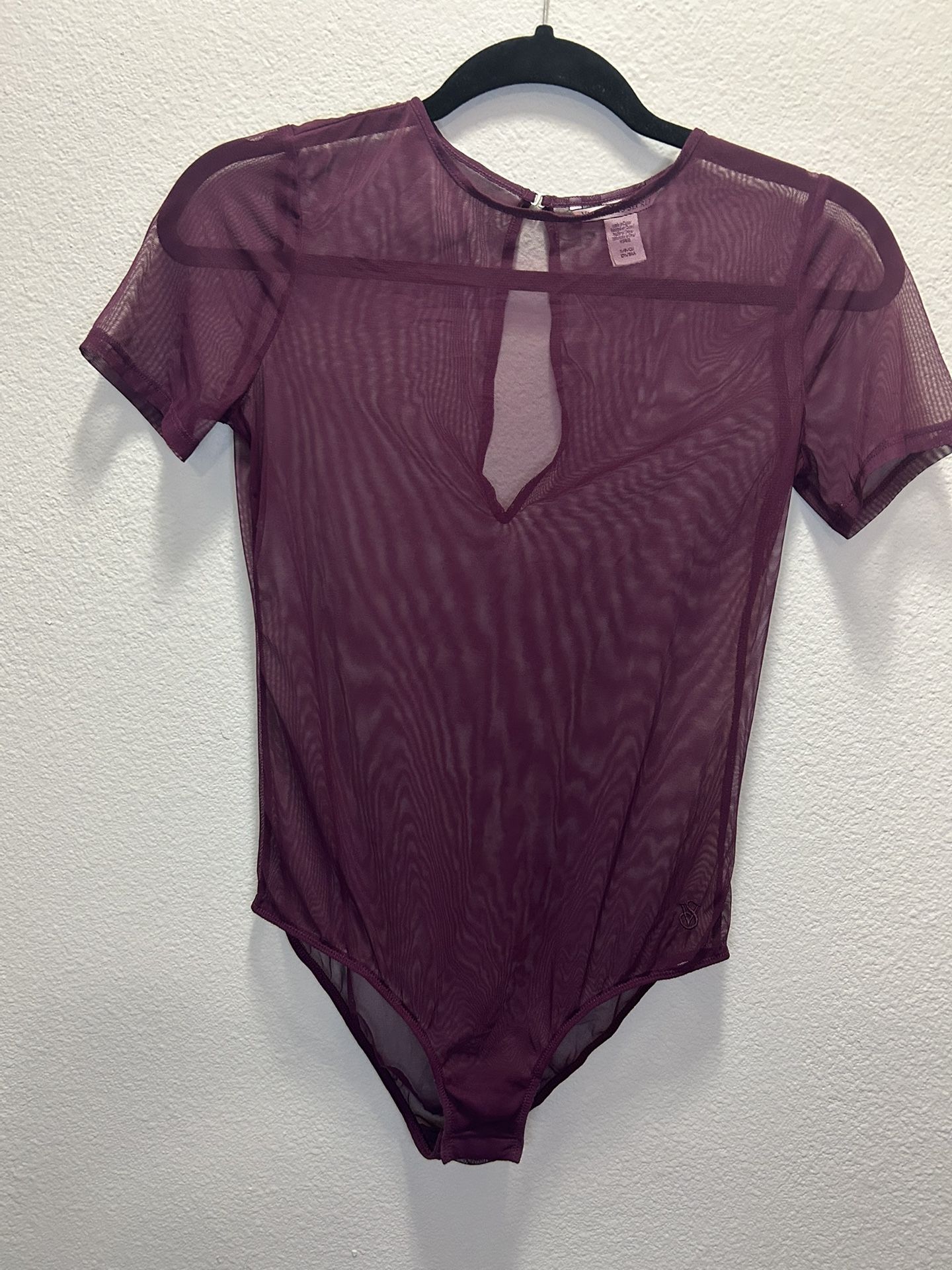Sheer Burgundy Victoria Secret Bodysuit