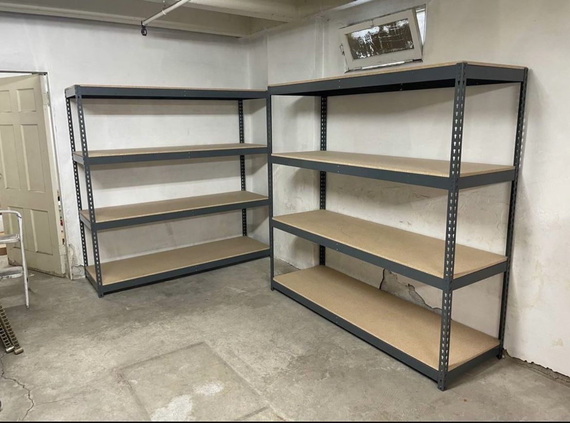 Industrial Shelving 72 in W X 24 in D Boltless Storage Shelves Heavy Duty Stronger Than Homedepot & Lowes Racks Delivery Available