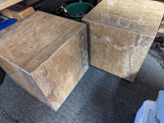 Two Stone End Tables 