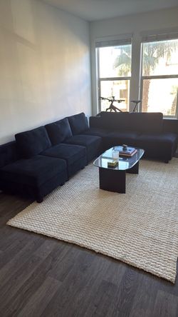 Couch- sectional- Blue Velvet