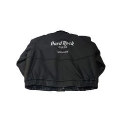 90s Hard Rock Cafe Moscow Leather Jacket