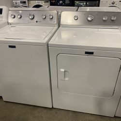 MAYTAG XL CAPACITY WASHER & DRYER ELECTRIC SET with WARRANTY ATTACHMENTS DELIVERY 
