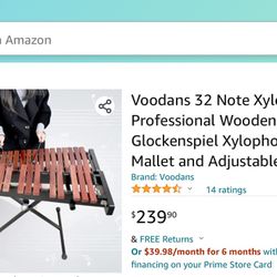 Wooden Glockenspiel Xylophone 