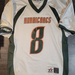 Miami Hurricans #8 Football Jersey Youth Large UM