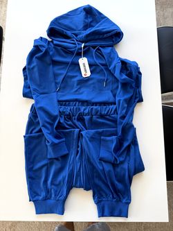 New Urban Hooded Waffle Tracksuit Set (L)
