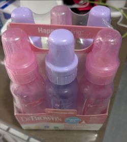 Brand new 6 large dr. Browns baby bottles ( still sealed never open ).