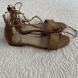 Ann Taylor Tan Flat Sandal Women