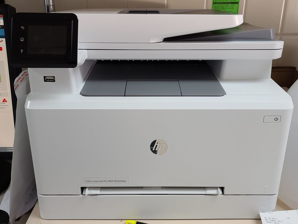 HP color Laserjet Pro m283fdw printer for sale