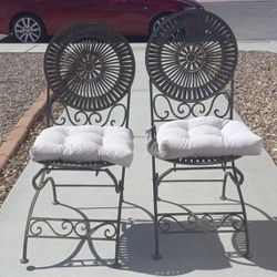 15.00 Each Metal Bistro Chairs 