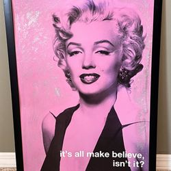 Stylish Pink Marilyn Monroe Portrait 