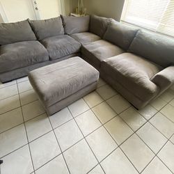 Macys Fabric Chaise Sectional Sofa With Ottoman