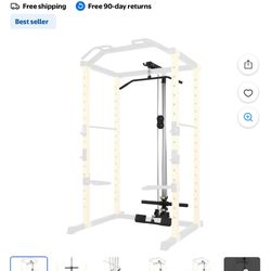 BalanceFrom PC-1 Series 1000lb Capacity Multi-Function Adjustable Power Cage Power Rack with Optional Lat Pull-down and Cable Crossover, Lat Pull-down