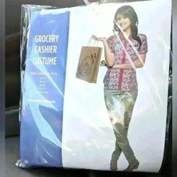 Party City  Women's Grocery Store Cashier Costume BNWT Size Medium 