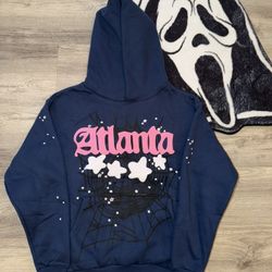 Atlanta Sp5der Navy Blue Hoodie  Size Large- No Trades