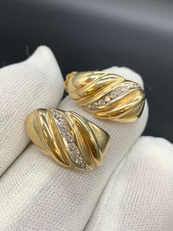 3/4" 10KT DIAMOND EARRINGS #33988