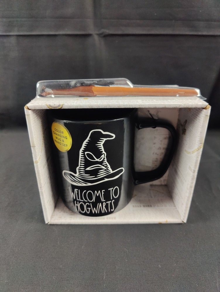 New 2024 Rae Dunn Harry Potter Color Changing Mug SLYTHERIN With Magic Wand