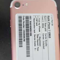 IPhone 7 128gb unlocked rose gold 