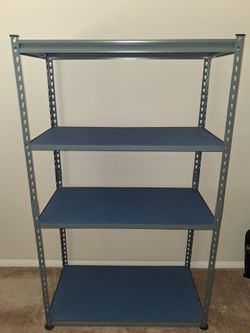 4-tier heavy-duty steel rivet shelving unit
