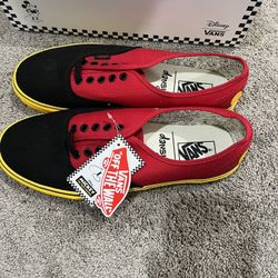 NWT Vans Disney Mickey Mouse 90th Anniversary Shoes Red Yellow Men's Size 11
