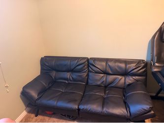 Mainstays 72” memory foam faux leather fold out couch