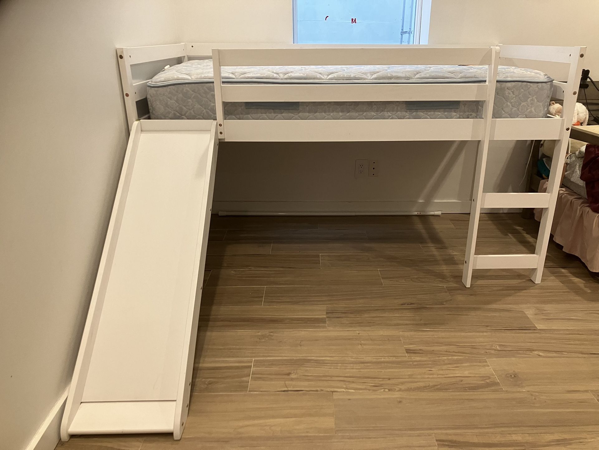 Gymax Wood Loft Bed Elevated, Twin, For kids