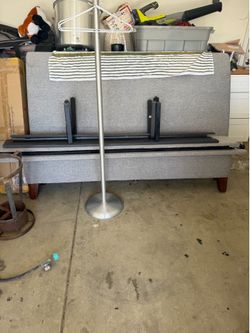 Cal king bed frame with mattress