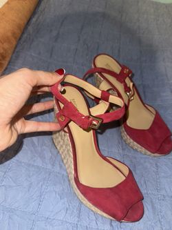Michael Kors Red Wedge Sandals- Size 8